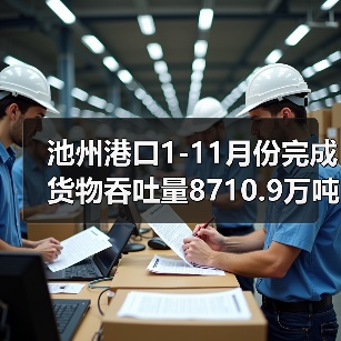 池州港口1-11月份完成货物吞吐量8710.9万吨 累计完成外贸发运量45.5万吨（图1）