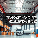 国际快递面单填写指南：这些信息填错会导致清关失败（跨境电商卖家请注意）（图4）
