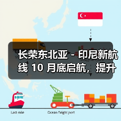 长荣东北亚 - 印尼新航线 10 月底启航，提升货主体验（周班直达 + 清关优化）（图1）