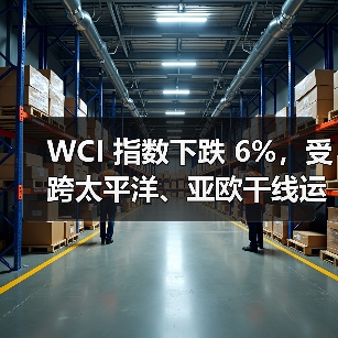 WCI 指数下跌 6%，受跨太平洋、亚欧干线运价走低拖累（国际海运新闻资讯）（图1）