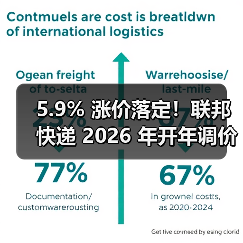 5.9% 涨价落定！联邦快递 2026 年开年调价（跨境电商卖家迎三重成本压力）（图1）