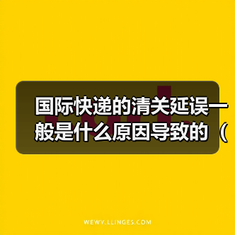 国际快递的清关延误一般是什么原因导致的(国际快递干货知识分享)(图3) 国际快递的清关延误一般是什么原因导致的(国际快递干货知识分享)(图3)