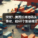 突发!美国长滩港码头事故,超60个集装箱坠海,曾挂靠盐田!(图4) 突发!美国长滩港码头事故,超60个集装箱坠海,曾挂靠盐田!(图4)