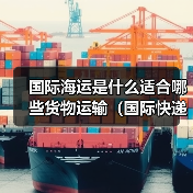 国际海运是什么适合哪些货物运输（国际快递干货知识分享）（图1）