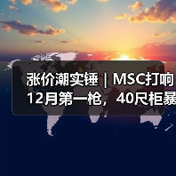 涨价潮实锤 | MSC打响12月第一枪,40尺柜暴涨50%,头部船司或集体跟涨!(图4) 涨价潮实锤 | MSC打响12月第一枪,40尺柜暴涨50%,头部船司或集体跟涨!(图4)