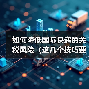 如何降低国际快递的关税风险（这几个技巧要掌握）（图4）