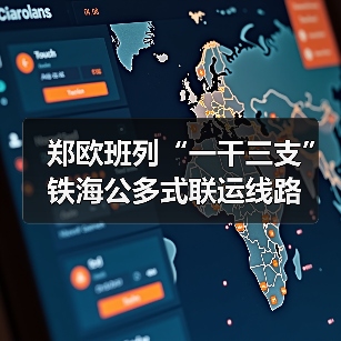 郑欧班列“一干三支”铁海公多式联运线路(图2) 郑欧班列“一干三支”铁海公多式联运线路(图2)
