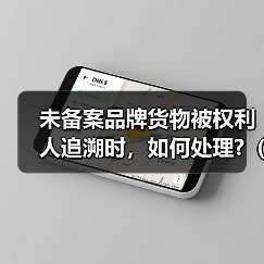 未备案品牌货物被权利人追溯时,如何处理?(跨境电商卖家请注意)(图2) 未备案品牌货物被权利人追溯时,如何处理?(跨境电商卖家请注意)(图2)