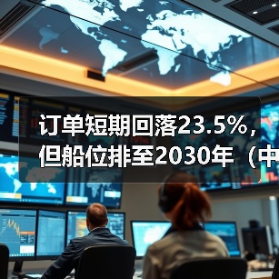 订单短期回落23.5%，但船位排至2030年（中国国际海运造船业“底气”仍在）（图1）