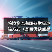 跨境物流有哪些常见运输方式（各自优缺点是什么）（图1）