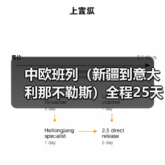 中欧班列（新疆到意大利那不勒斯）全程25天、行程10500公里（图2）