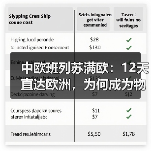 中欧班列苏满欧：12天直达欧洲，为何成为物流新选择？（图4）