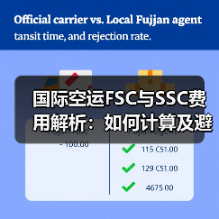 国际空运FSC与SSC费用解析:如何计算及避免成本陷阱?(图3) 国际空运FSC与SSC费用解析:如何计算及避免成本陷阱?(图3)