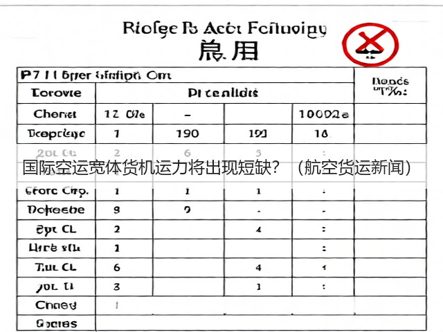 国际空运宽体货机运力将出现短缺?(航空货运新闻)(图3) 国际空运宽体货机运力将出现短缺?(航空货运新闻)(图3)