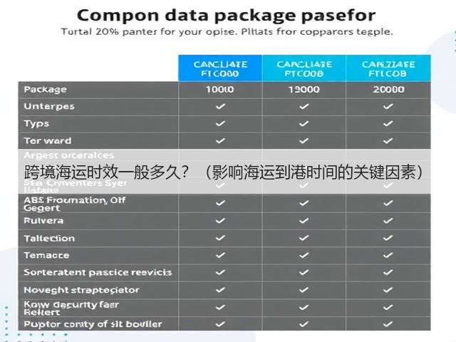 跨境海运时效一般多久?(影响海运到港时间的关键因素)(图3) 跨境海运时效一般多久?(影响海运到港时间的关键因素)(图3)