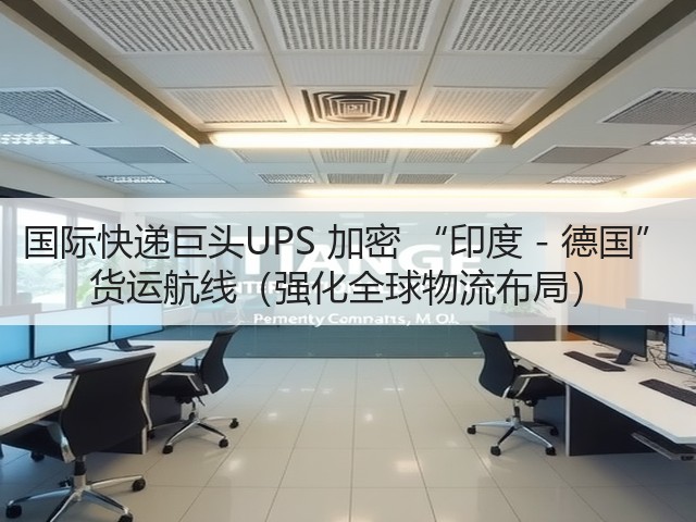 国际快递巨头UPS 加密 “印度 - 德国” 货运航线（强化全球物流布局）(图3)