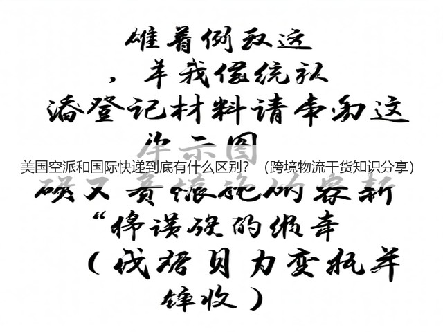 美国空派和国际快递到底有什么区别？（跨境物流干货知识分享）(图1)