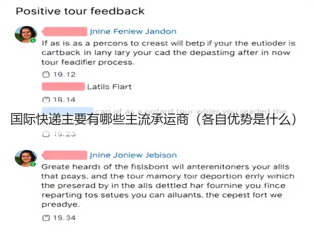 国际快递主要有哪些主流承运商(各自优势是什么)(图1) 国际快递主要有哪些主流承运商(各自优势是什么)(图1)