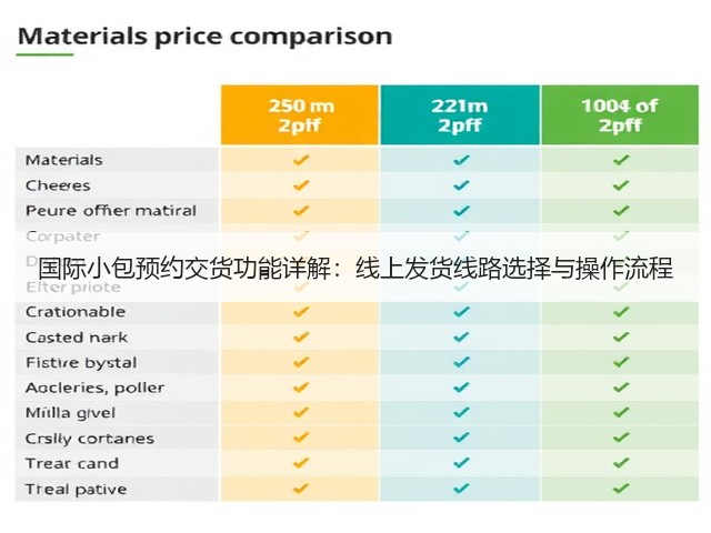 国际小包预约交货功能详解：线上发货线路选择与操作流程(图3)