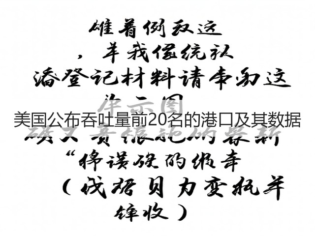 美国公布吞吐量前20名的港口及其数据(图3)
