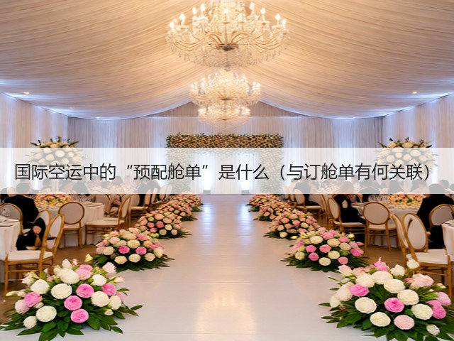 国际空运中的“预配舱单”是什么(与订舱单有何关联)(图3) 国际空运中的“预配舱单”是什么(与订舱单有何关联)(图3)