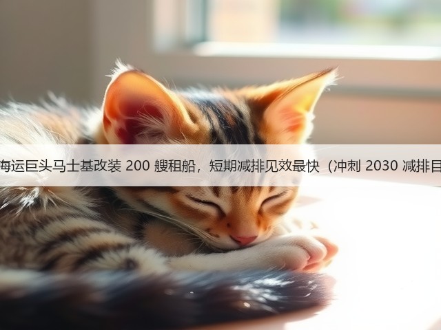 国际海运巨头马士基改装 200 艘租船，短期减排见效最快（冲刺 2030 减排目标）(图1)