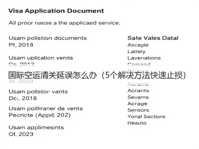 国际空运清关延误怎么办(5个解决方法快速止损)(图1) 国际空运清关延误怎么办(5个解决方法快速止损)(图1)