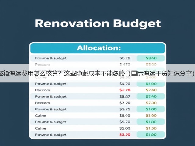 整箱海运费用怎么核算?这些隐藏成本不能忽略(国际海运干货知识分享)(图1) 整箱海运费用怎么核算?这些隐藏成本不能忽略(国际海运干货知识分享)(图1)