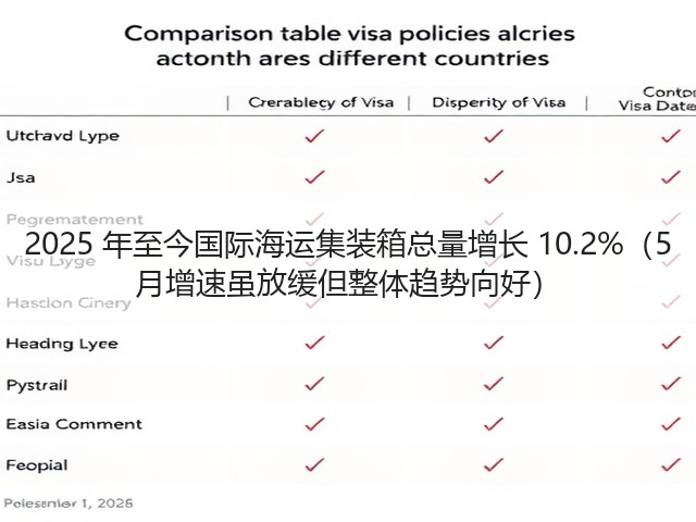 2025 年至今国际海运集装箱总量增长 10.2%（5 月增速虽放缓但整体趋势向好）(图1)
