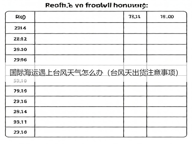 国际海运遇上台风天气怎么办(台风天出货注意事项)(图2) 国际海运遇上台风天气怎么办(台风天出货注意事项)(图2)
