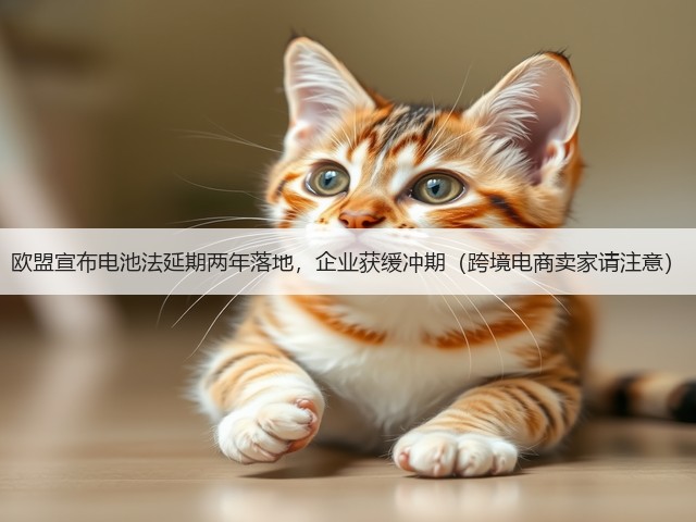 欧盟宣布电池法延期两年落地,企业获缓冲期(跨境电商卖家请注意)(图1) 欧盟宣布电池法延期两年落地,企业获缓冲期(跨境电商卖家请注意)(图1)