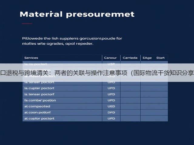 出口退税与跨境清关:两者的关联与操作注意事项(国际物流干货知识分享)(图3) 出口退税与跨境清关:两者的关联与操作注意事项(国际物流干货知识分享)(图3)