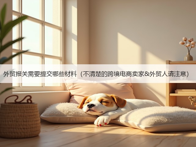 外贸报关需要提交哪些材料(不清楚的跨境电商卖家&外贸人请注意)(图1) 外贸报关需要提交哪些材料(不清楚的跨境电商卖家&外贸人请注意)(图1)