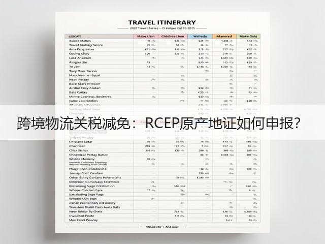 跨境物流关税减免：RCEP原产地证如何申报？(图3)