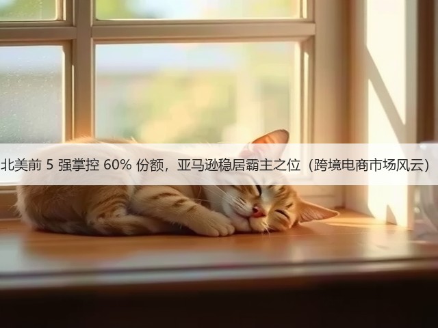 北美前 5 强掌控 60% 份额，亚马逊稳居霸主之位（跨境电商市场风云）(图3)