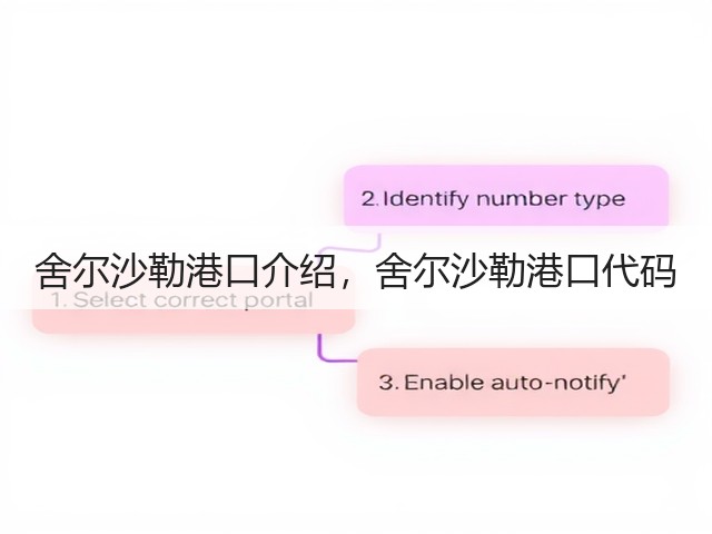 舍尔沙勒港口介绍，舍尔沙勒港口代码(图1)