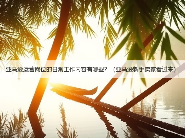 亚马逊运营岗位的日常工作内容有哪些?(亚马逊新手卖家看过来)(图1) 亚马逊运营岗位的日常工作内容有哪些?(亚马逊新手卖家看过来)(图1)