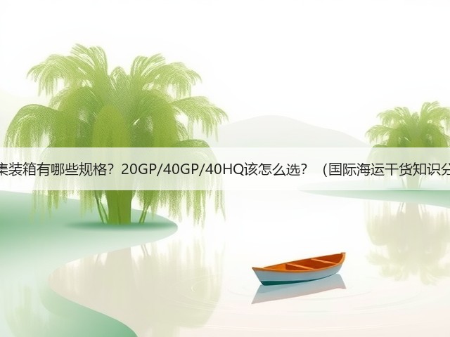 海运集装箱有哪些规格？20GP/40GP/40HQ该怎么选？（国际海运干货知识分享）(图1)
