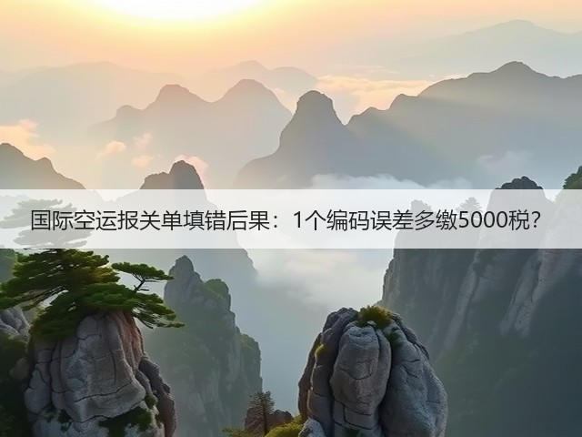 国际空运报关单填错后果：1个编码误差多缴5000税？(图1)